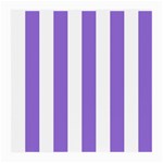 Vertical Stripes - White and Dark Pastel Purple Medium Glasses Cloth (2 Sides)