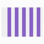 Vertical Stripes - White and Dark Pastel Purple Large Glasses Cloth (2 Sides)