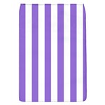 Vertical Stripes - White and Dark Pastel Purple Removable Flap Cover (S)