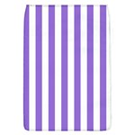 Vertical Stripes - White and Dark Pastel Purple Removable Flap Cover (L)