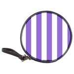 Vertical Stripes - White and Dark Pastel Purple Classic 20-CD Wallet