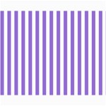 Vertical Stripes - White and Dark Pastel Purple Collage 11  x 14 