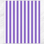 Vertical Stripes - White and Dark Pastel Purple Canvas 8  x 10 