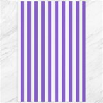Vertical Stripes - White and Dark Pastel Purple Canvas 12  x 18 