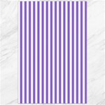 Vertical Stripes - White and Dark Pastel Purple Canvas 24  x 36 