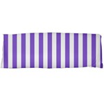 Vertical Stripes - White and Dark Pastel Purple Body Pillow Case (Dakimakura) (One Side)
