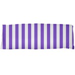 Vertical Stripes - White and Dark Pastel Purple Body Pillow Case Dakimakura (Two Sides)