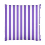 Vertical Stripes - White and Dark Pastel Purple Standard Cushion Case (One Side)