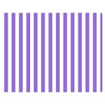 Vertical Stripes - White and Dark Pastel Purple Double Sided Flano Blanket (Medium)