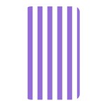 Vertical Stripes - White and Dark Pastel Purple Memory Card Reader (Rectangular)