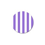 Vertical Stripes - White and Dark Pastel Purple Golf Ball Marker
