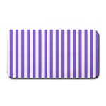 Vertical Stripes - White and Dark Pastel Purple Medium Bar Mat