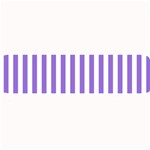 Vertical Stripes - White and Dark Pastel Purple Medium Bar Mat