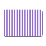 Vertical Stripes - White and Dark Pastel Purple Plate Mat