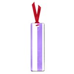 Vertical Stripes - White and Dark Pastel Purple Small Book Mark