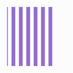 Vertical Stripes - White and Dark Pastel Purple Small Garden Flag (Two Sides)