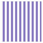 Vertical Stripes - White and Ube Violet Large Satin Scarf (Square)