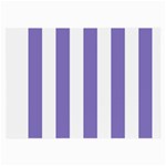 Vertical Stripes - White and Ube Violet Large Glasses Cloth (2 Sides)
