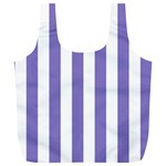 Vertical Stripes - White and Ube Violet Full Print Recycle Bag (XL)