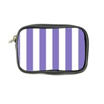 Vertical Stripes - White and Ube Violet Coin Purse