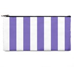 Vertical Stripes - White and Ube Violet Pencil Case