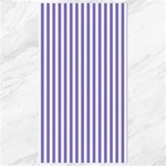 Vertical Stripes - White and Ube Violet Canvas 40  x 72 