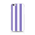 Vertical Stripes - White and Ube Violet Apple iPhone 6/6S Silicone Case (Transparent)