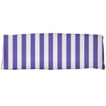 Vertical Stripes - White and Ube Violet Body Pillow Case (Dakimakura) (One Side)
