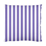 Vertical Stripes - White and Ube Violet Standard Cushion Case (One Side)