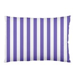 Vertical Stripes - White and Ube Violet Pillow Case (Two Sides)