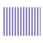 Vertical Stripes - White and Ube Violet Double Sided Flano Blanket (Mini)