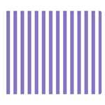 Vertical Stripes - White and Ube Violet Double Sided Flano Blanket (Small)