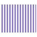 Vertical Stripes - White and Ube Violet Double Sided Flano Blanket (Medium)