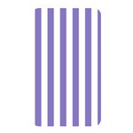 Vertical Stripes - White and Ube Violet Memory Card Reader (Rectangular)