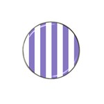 Vertical Stripes - White and Ube Violet Hat Clip Ball Marker (4 pack)
