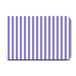 Vertical Stripes - White and Ube Violet Small Doormat