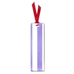 Vertical Stripes - White and Ube Violet Small Book Mark