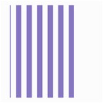 Vertical Stripes - White and Ube Violet Large Garden Flag (Two Sides)