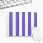 Vertical Stripes - White and Ube Violet Small Mousepad