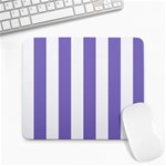 Vertical Stripes - White and Ube Violet Large Mousepad
