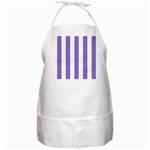 Vertical Stripes - White and Ube Violet BBQ Apron