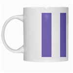 Vertical Stripes - White and Ube Violet White Mug