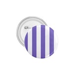Vertical Stripes - White and Ube Violet 1.75  Button