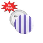 Vertical Stripes - White and Ube Violet 1.75  Button (10 pack)