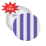 Vertical Stripes - White and Ube Violet 2.25  Button (10 pack)