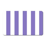 Vertical Stripes - White and Ube Violet Magnet (Rectangular)