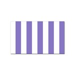 Vertical Stripes - White and Ube Violet Sticker Rectangular (100 pack)