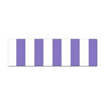 Vertical Stripes - White and Ube Violet Sticker Bumper (10 pack)
