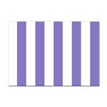 Vertical Stripes - White and Ube Violet Sticker A4 (100 pack)