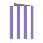 Vertical Stripes - White and Ube Violet Mini Greeting Cards (Pkg of 8)
